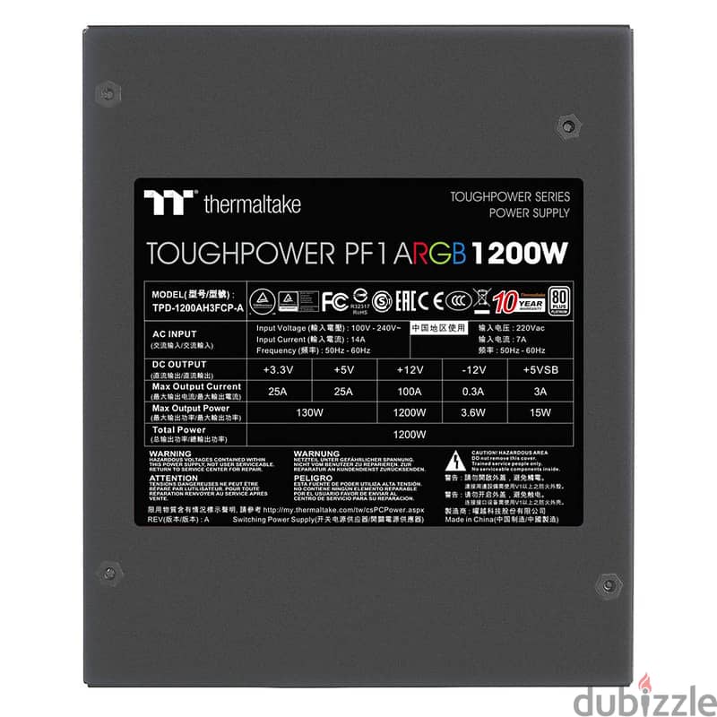 Thermaltake Toughpower PF1 ARGB 1200W 80+ Platinum Modular PSU 4