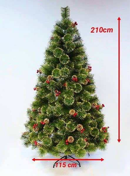 شجرة كريسماس  ٢١٠سم كثيف فاخر 210cm snowy christmas artificial tree 2
