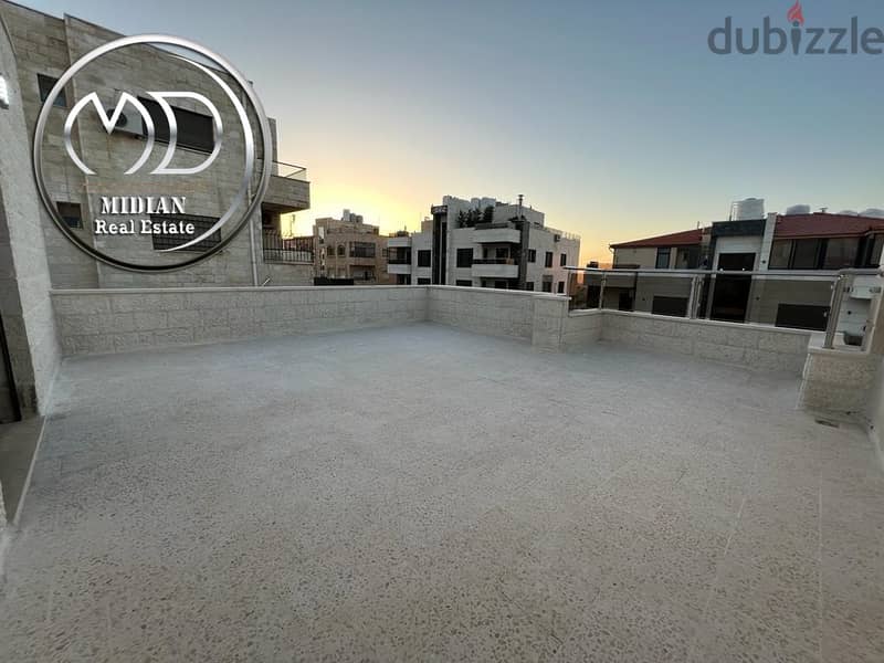 شقة دوبلكس جديدة للبيع طابق اخير مع روف عرقوب خلدا مساحة 170م مع تراس 11