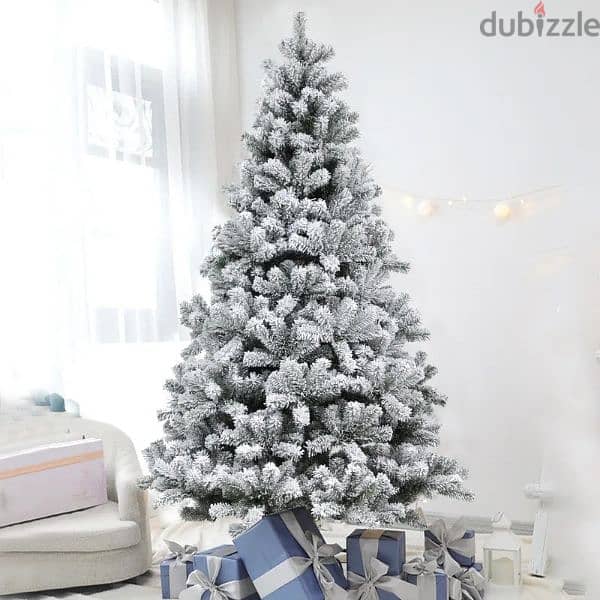 شجرة كريسماس ١٨٠ سم ثلجي كثيف مستورد 180 cm snowy christmas tree 3