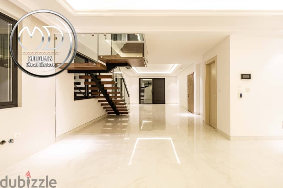شقة دوبلكس للبيع ضاحية الامير راشد طابق اخير مع روف مساحة 175م مع ترس 2