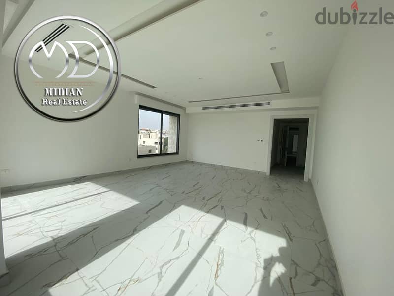 شقة دوبلكس جديدة فارغة للايجار خلدا طابق اخير مع روف مساحة 250م 3