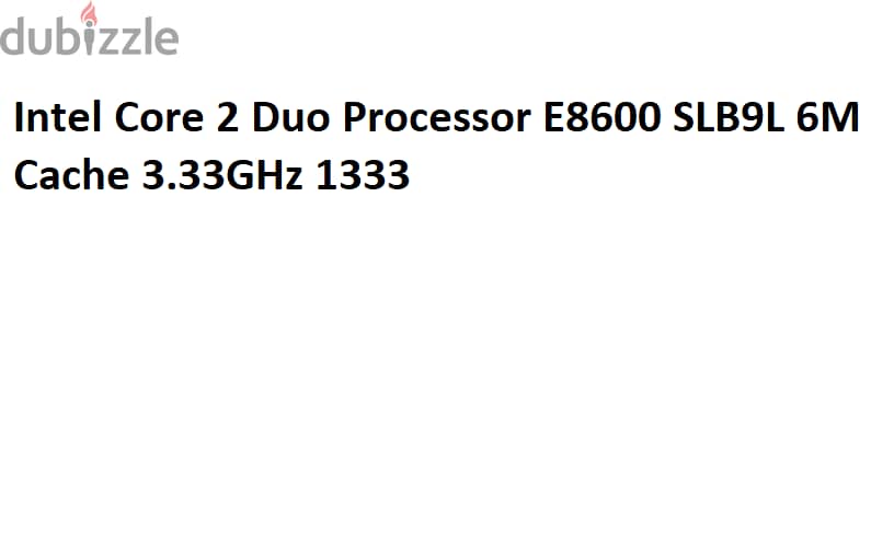 Intel Core 2 Duo CPU E8600 Processor 0