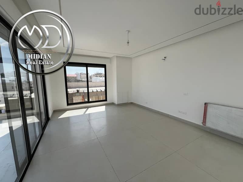 شقة دوبلكس طابق اخير مع روف للبيع الرابية مساحة 210م مع تراسات تشطيبات 4