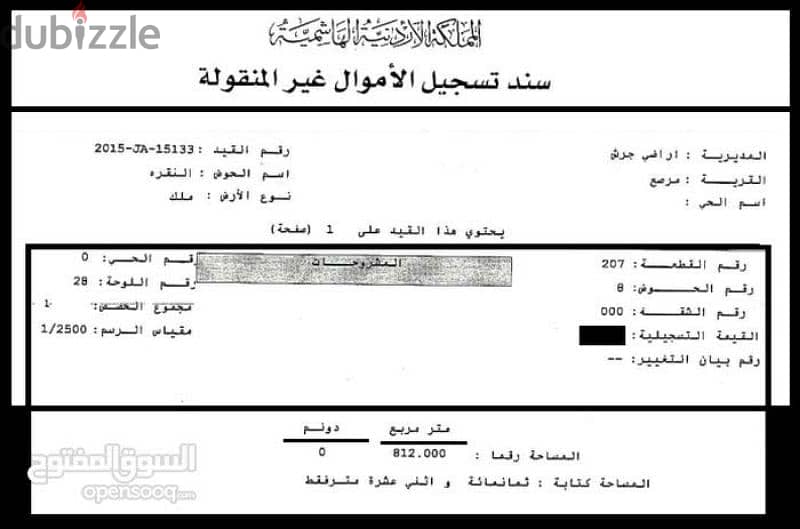 أرض للبيع في مرصع على حدود أراضي عمان 0