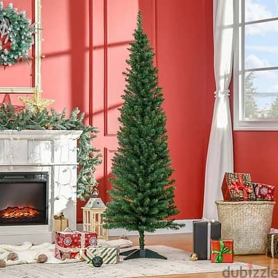 شجرة الميلاد ٢١٠سم فاخرة مستورد 210cm slim christmas artificial tree