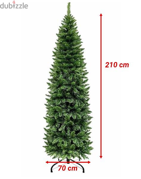 شجرة الميلاد ٢١٠سم فاخرة مستورد 210cm slim christmas artificial tree 1