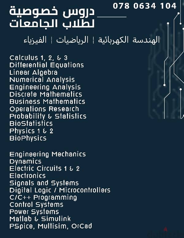 Electrical Engineering, Math, and Physics Tutor 1