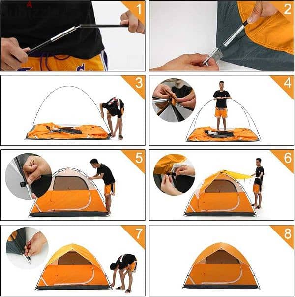 خيمة رحلات مع نوافذ فاخرة سعة ٤ أشخاص 4person camping tent 2