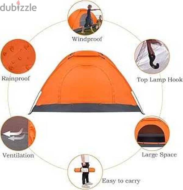 خيمة رحلات مع نوافذ فاخرة سعة ٤ أشخاص 4person camping tent 3