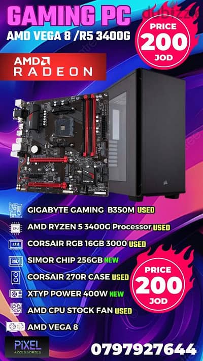 3400g - vega 8 gaming pc