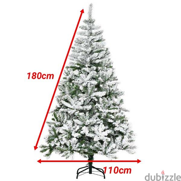 شجرة كريسماس ١٨٠ سم ثلجي كثيف مستورد 180 cm snowy christmas tree 5