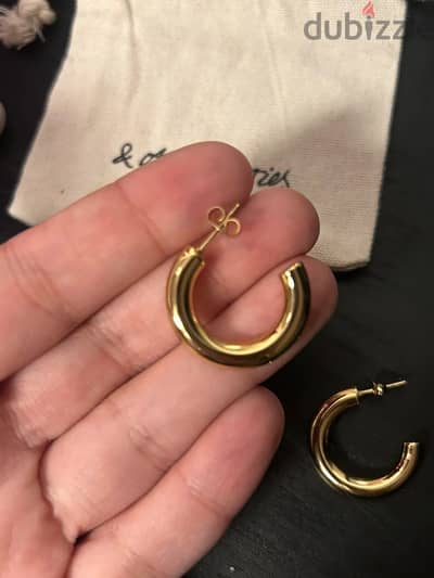 18k gold plated half hoops