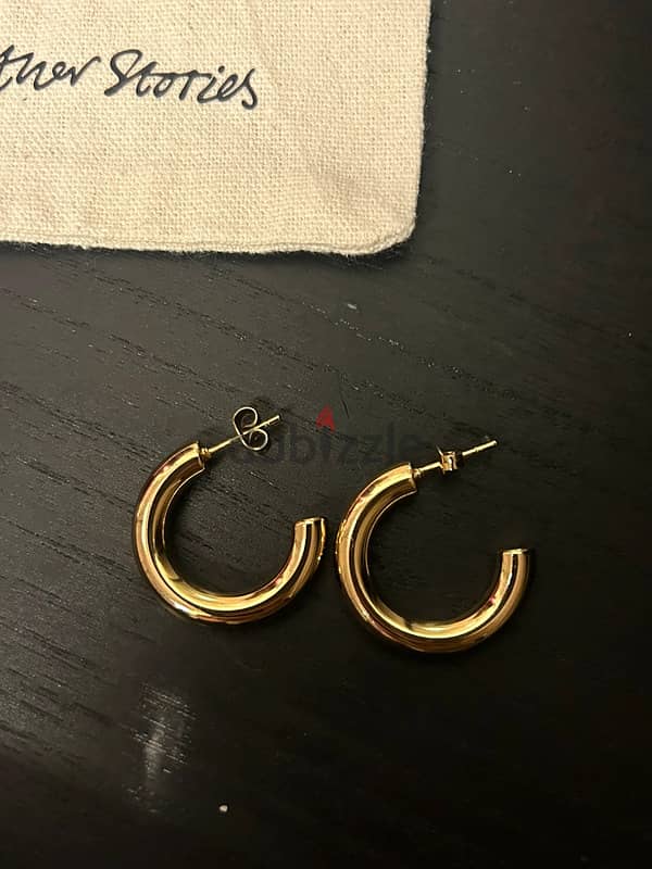 18k gold plated half hoops 1