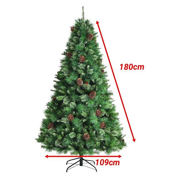 شجرة كريسماس ١٨٠ سم كثيف فاخر مستورد 180cm  Christmas artificial tree 3