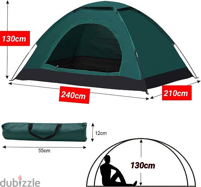 خيمة رحلات مع نوافذ فاخرة مستورد سعة ٤ أشخاص 4person camping tent 7