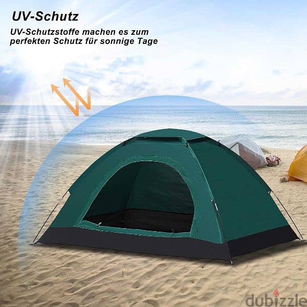 خيمة رحلات مع نوافذ فاخرة مستورد سعة ٤ أشخاص 4person camping tent 8