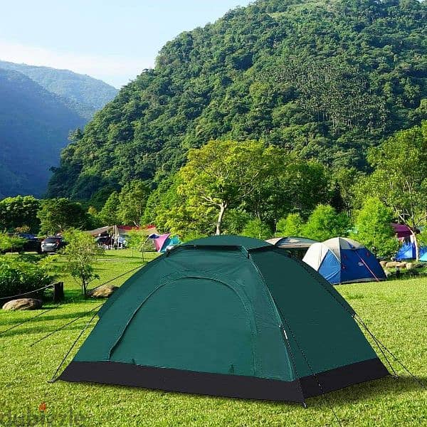 خيمة رحلات مع نوافذ فاخرة مستورد سعة ٤ أشخاص 4person camping tent 9