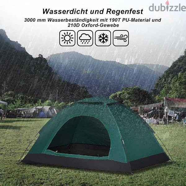 خيمة رحلات مع نوافذ فاخرة مستورد سعة ٤ أشخاص 4person camping tent 10