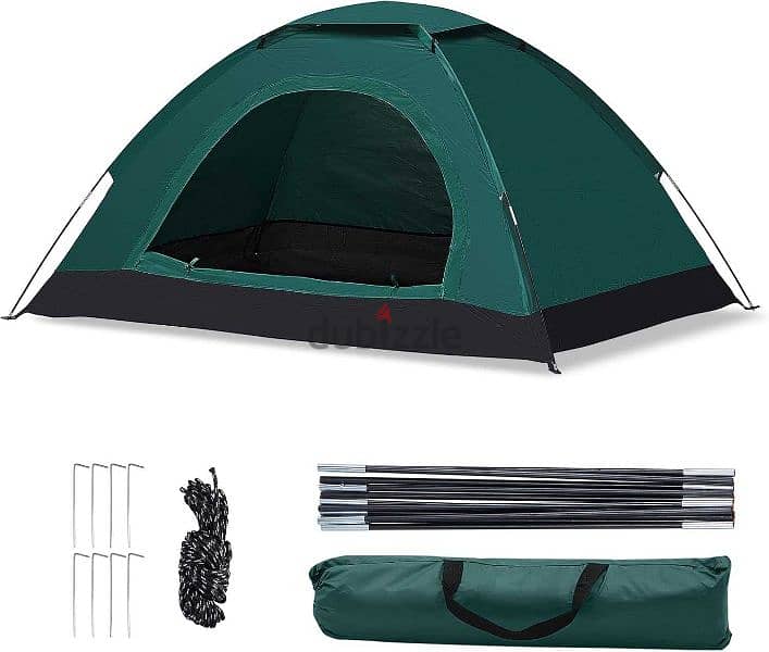 خيمة رحلات مع نوافذ فاخرة مستورد سعة ٤ أشخاص 4person camping tent 12