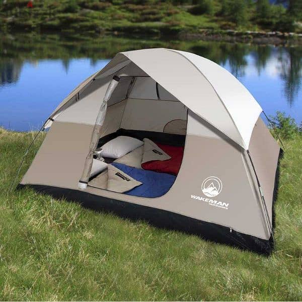 خيمة رحلات مع نوافذ فاخرة مستورد سعة ٤ أشخاص 4person camping tent 6