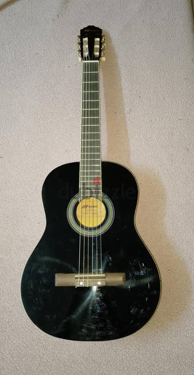 غيتار كلاسيكي Classical Acoustic Guitar, Black Finish