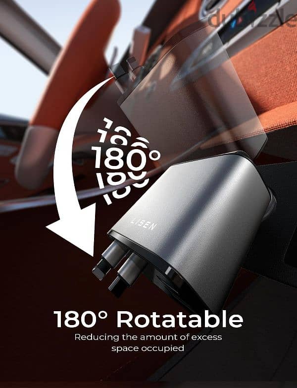 LISEN Retractable Car Charger 4 in 1 [69W USB C Car 6