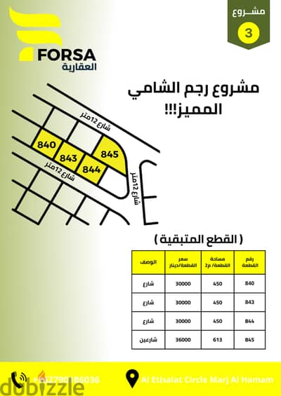  فرصة استثمارية مميزة في رجم الشامي - الغدير الجنوبي 