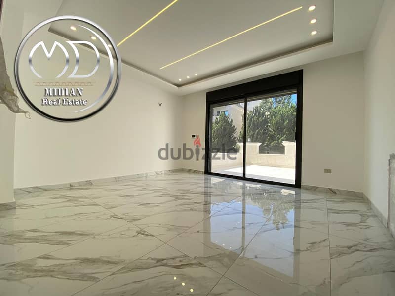 شقة دوبلكس ارضية للبيع خلدا مساحة 315م مع ترس وحديقة 150م تشطيبات و دي 11