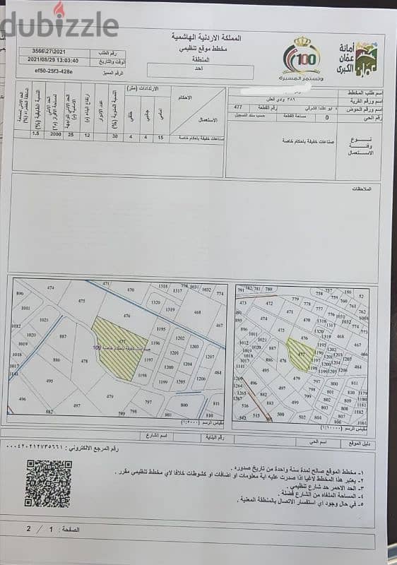 فرصة استثمارية مميزة – أراضي صناعات خفيفة للبيع  الموقع: وادي العش – 1