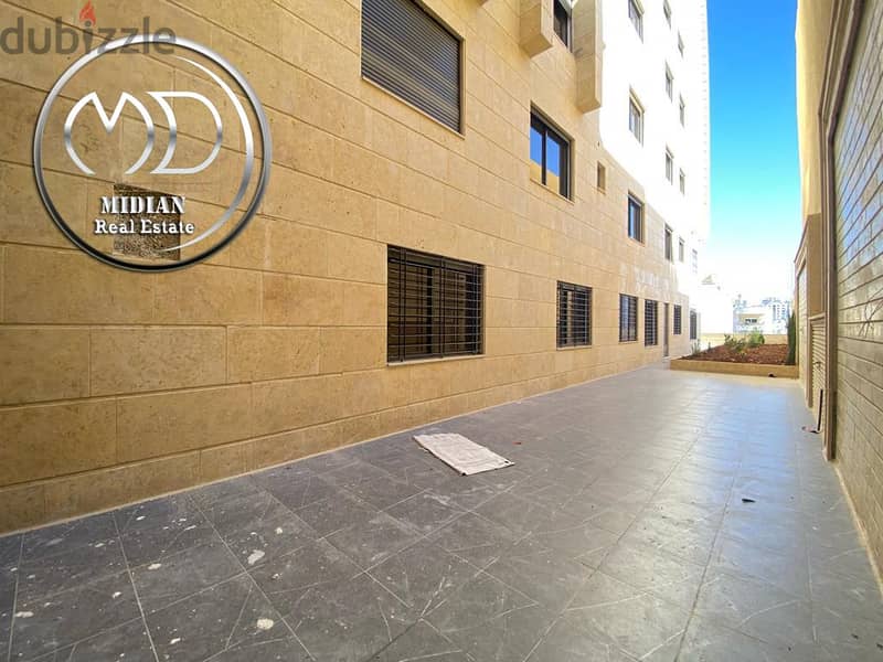 شقة شبه أرضي جديدة للبيع خلدا مساحة 240م مع مسبح و ترس وحديقة 250م تشط 1