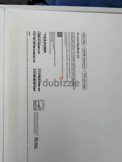 Apple Macbook Air 15" M5 Chip 24GB 1TB