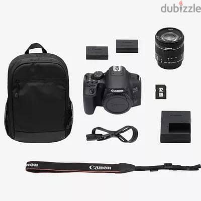 كاميرا Canon EOS 850D شبه جديدة مع عدسة 18-55mm والكرتونة