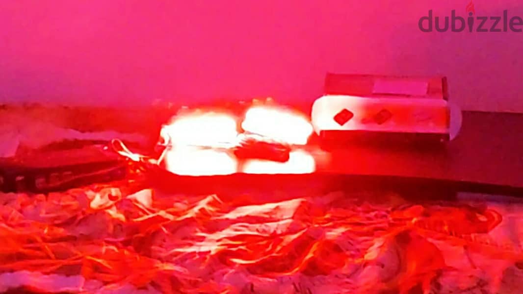 ضوء تنبيهي ١٢ فولت احمر ازرق 12v red blue strobe lights 2