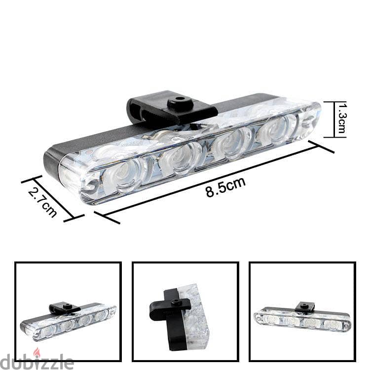 ضوء تنبيهي ١٢ فولت احمر ازرق 12v red blue strobe lights 6