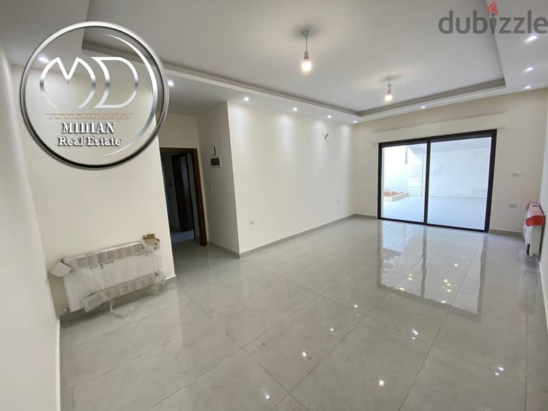 شقة دوبلكس جديدة طابق أخير مع روف للبيع الرابية مساحة 205م مع تراسات ت 9