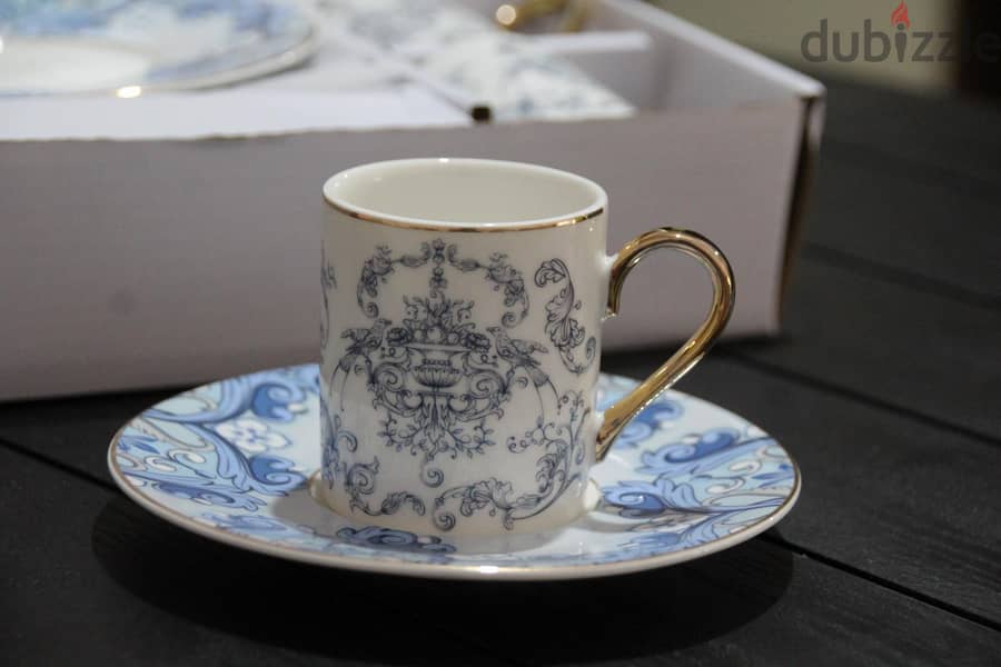 طقم فناجين قهوة مزخرف فاخر coffee cups set for sale 5