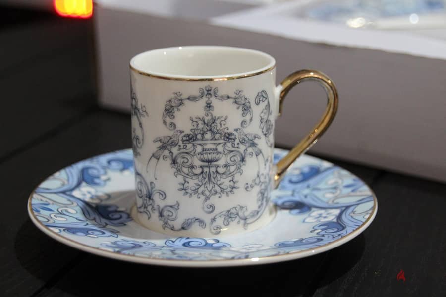 طقم فناجين قهوة مزخرف فاخر coffee cups set for sale 13
