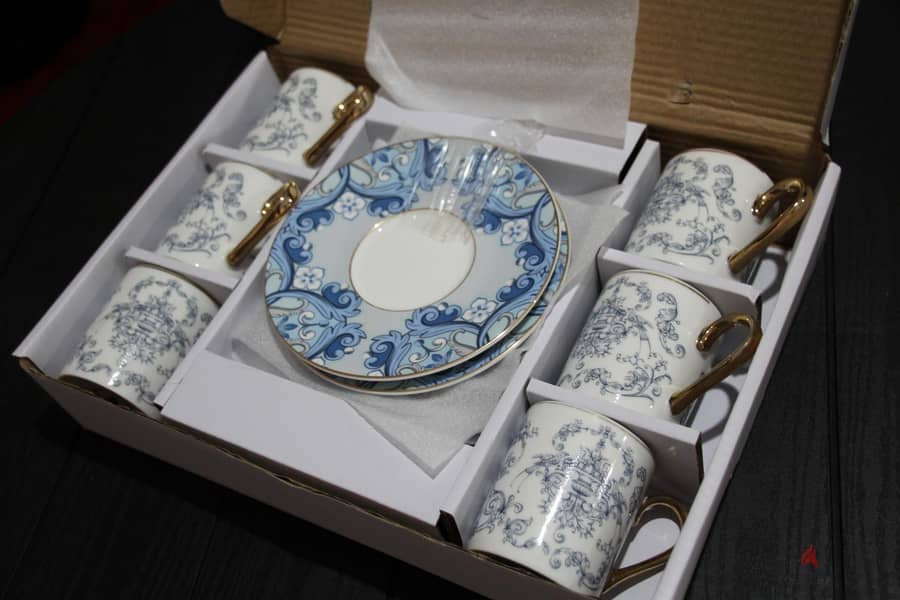 طقم فناجين قهوة مزخرف فاخر coffee cups set for sale 14