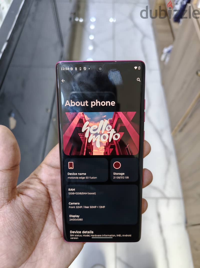 MOTOROLA EDGE 50 FUSION 512GB USED 1