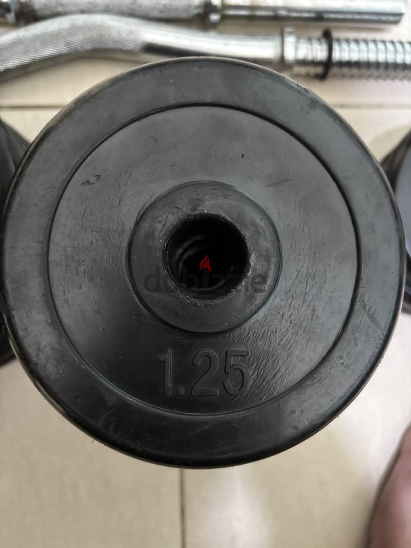 طقم اوزان 90KG السعر قابل للتفاوض بشكل ممتاز 9