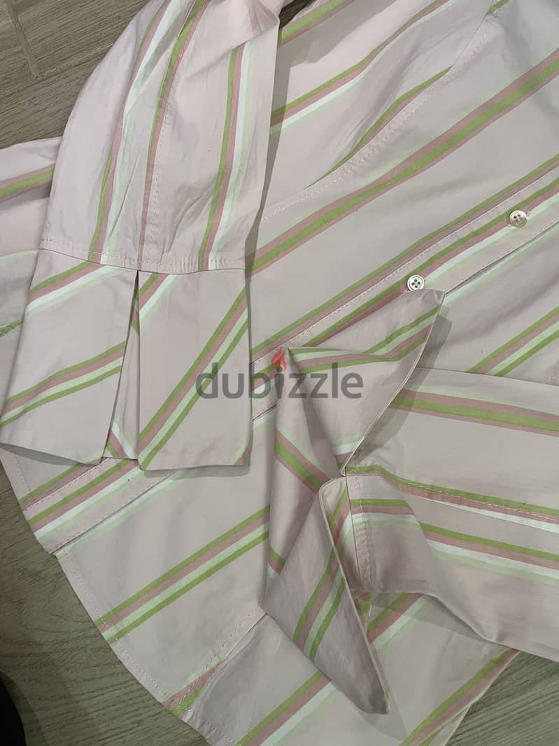 Oui set-pink & pistachio striped  / الوان باستيل ناعمه و مخططة قطعةY2k 2