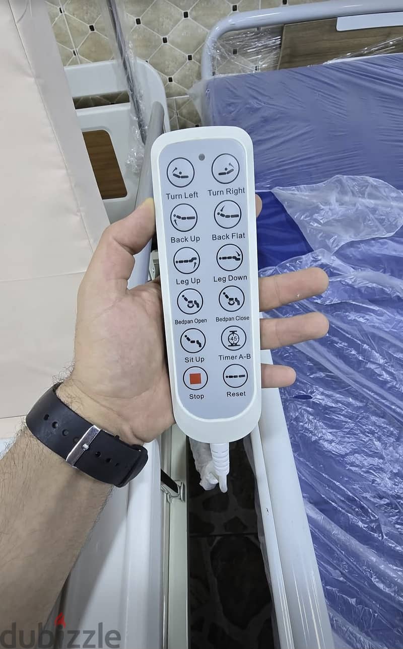 سرير طبي كهربائي متطور 7 حركات، نخب أول (بحالة الوكالة - استعمال أسبوع 3