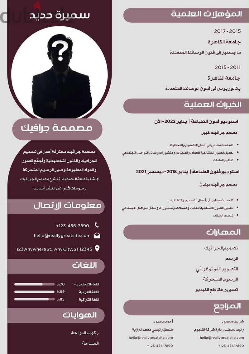 تصميم cv ATS 7