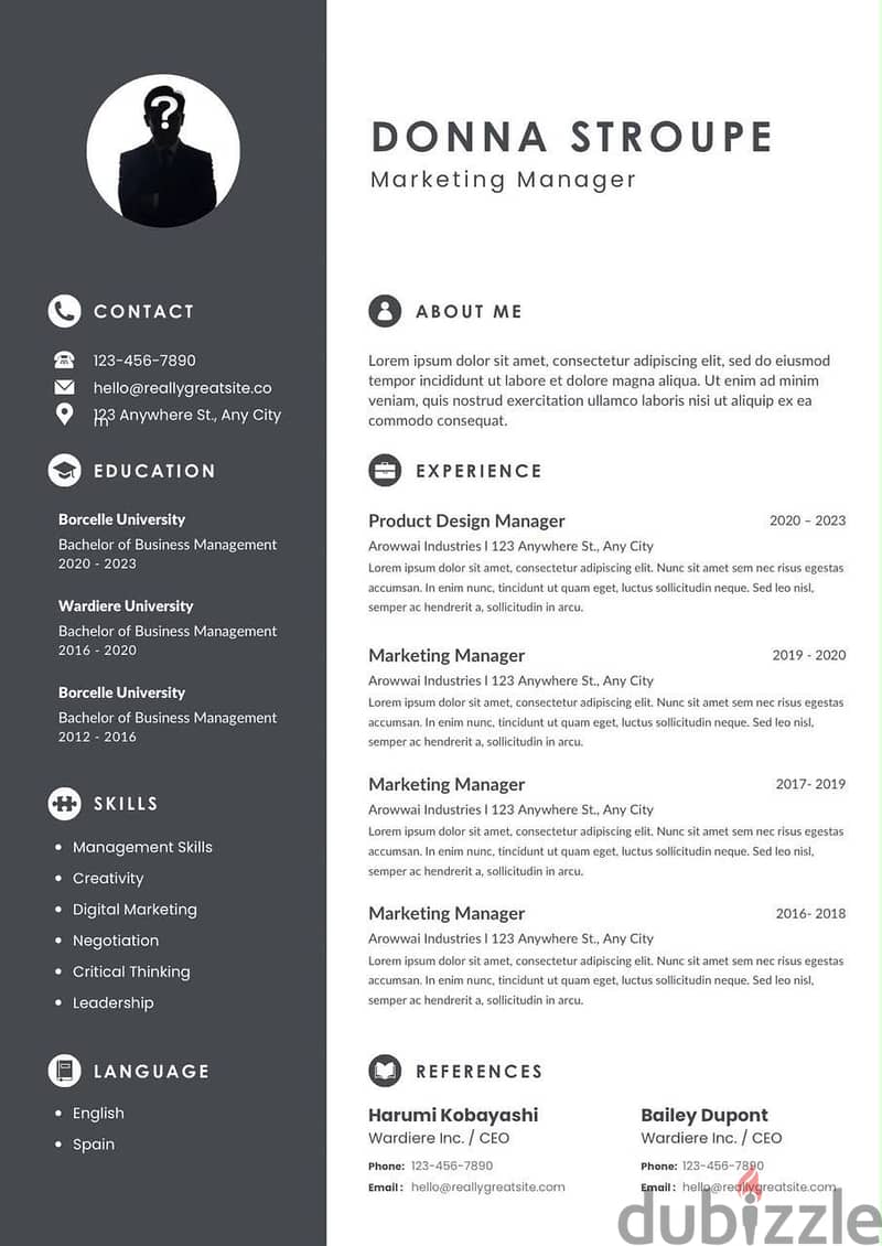 تصميم cv ATS 10