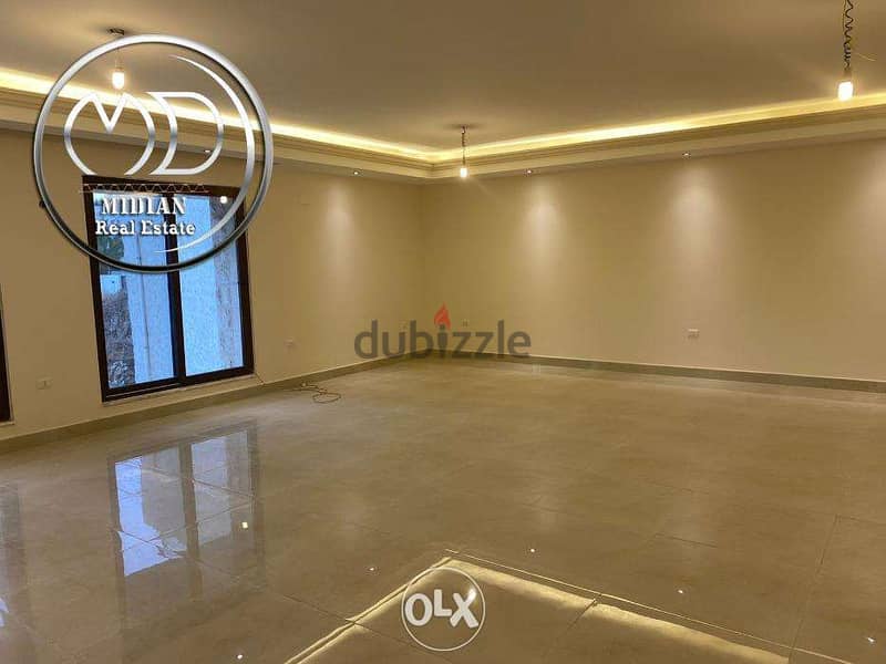 شقة دوبلكس ارضية جديده للايجار دابوق مساحة 360م مع ترس 50م سوبر ديلوكس 4